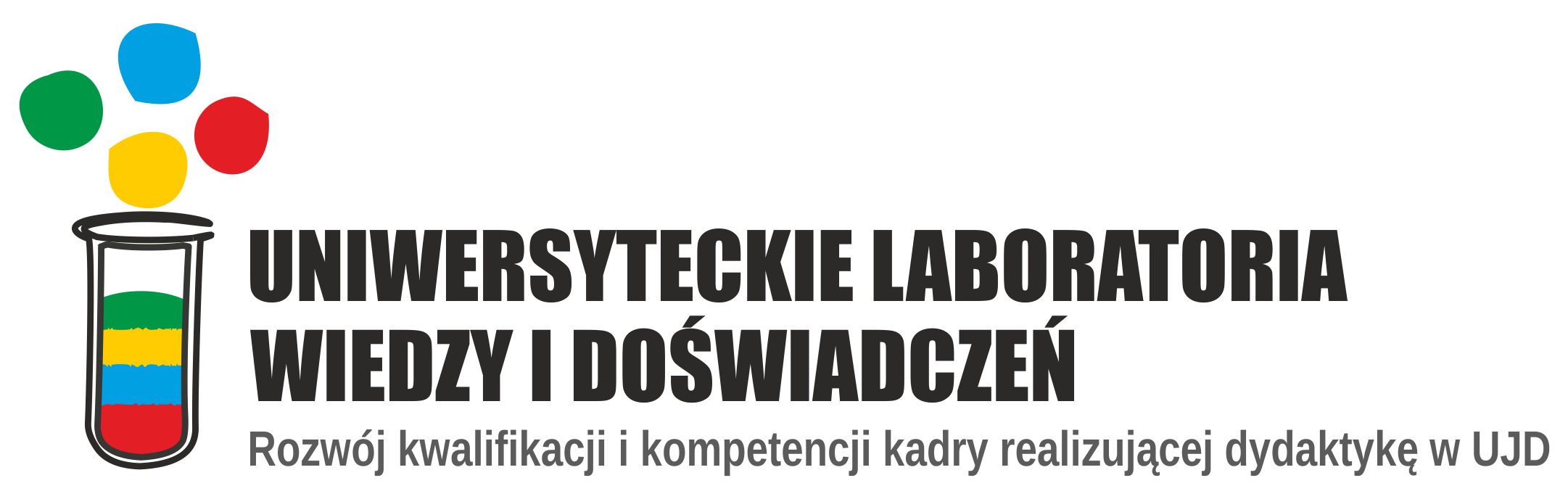 Logo projektu - Uniwersyteckie laboratoria wiedzy i doświadczeń. Rozwój kwalifikacji i kompetencji kadry realizującej dydaktykę w UJD Logo projektu - Uniwersyteckie laboratoria wiedzy i doświadczeń. Rozwój kwalifikacji i kompetencji kadry realizującej dydaktykę w UJD